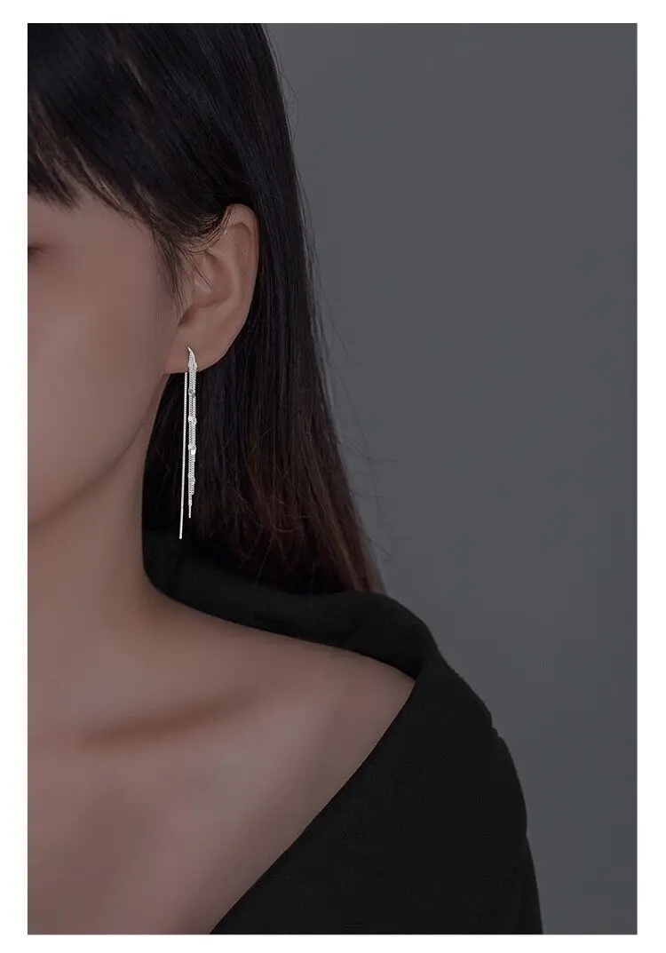 

Chandelier Tassel Chain Dangle Earrings Sequin Linear Drop Earring for Women