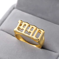 year number rings for men figure stainless steel ring man ring fashion rings sliver color anillo accesorios mujer