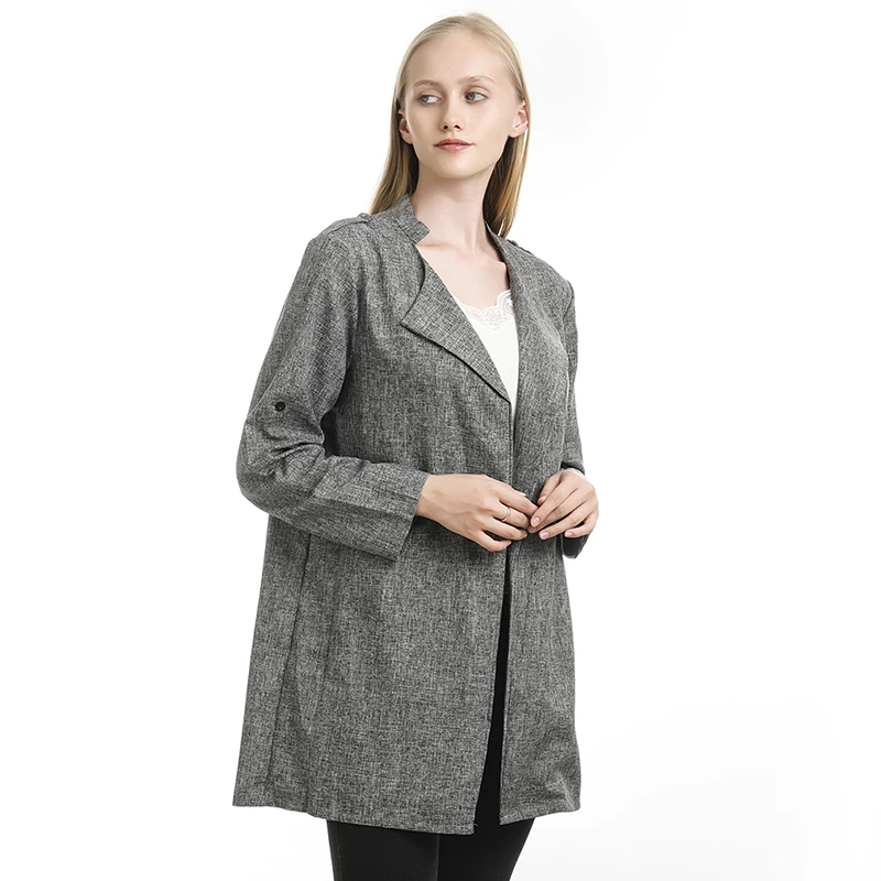Лидер продаж Осеннее Женское пальто большого размера Женская Длинная Верхняя
