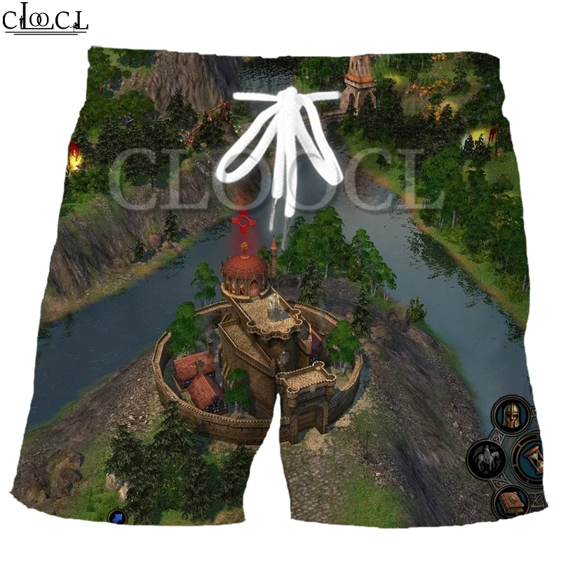 

CLOOCL Classic Game Heroes of Might & Magic Harajuku Summer Shorts 3D Print Korean Version of Hip-hop New Fashion Trendy Wild