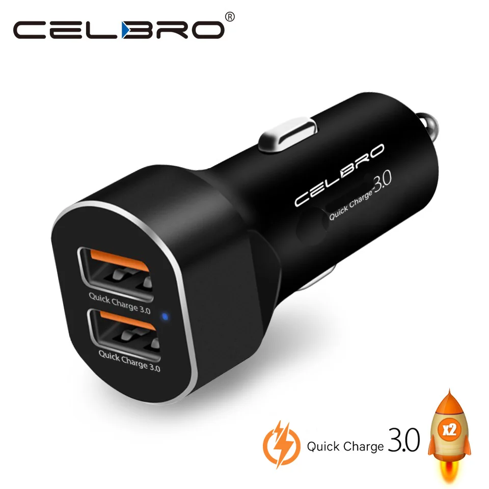 Быстрая зарядка QC3.0 автомобильное зарядное устройство Quick Charge 3 0 Dual USB