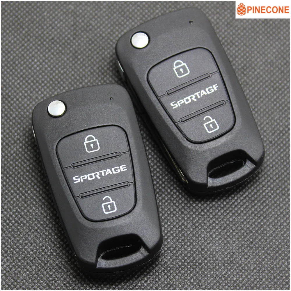Складной чехол для ключей PINECONE KIA SPORTAGE автомобильных с 3 кнопками необработанное