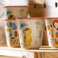 250ml ceramic coffee mug water cup cute student coffee cups reusable milk cup cub hand painted travel mug szklanki drinkware