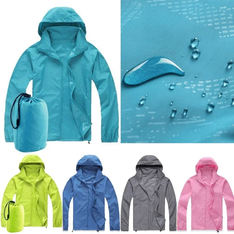 

Unisex Skin Coat Rain Cycling Running Hiking Bike Waterproof Windproof Outdoor