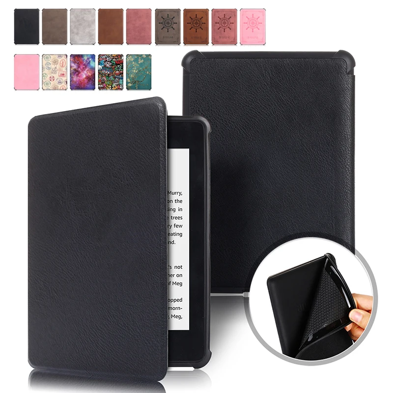 Чехол для kindle paperwhite 4 e reader pu lether чистый цвет авто спящий/пробуждающий чехол New
