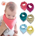 Детские слюнявчики-банданы, 100% хлопок, муслиновые Слюнявчики, Слюнявчики, мягкие шарф с треугольниками для малышей