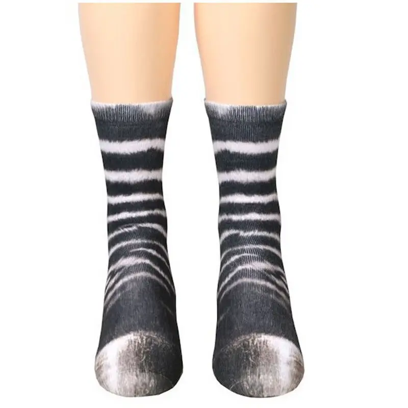 Носки унисекс с 3D принтом животных Длинные хлопковые для косплея собакой