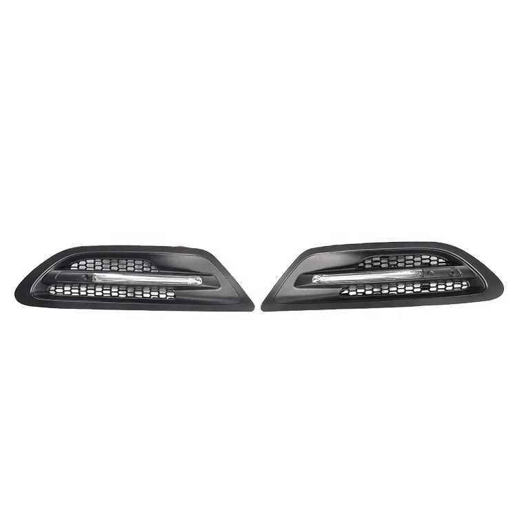 

With Light Replacement ABS Matt Black Side Vent Fender For F10 M5 style 2012-2016 Side Signal Lamp Cover