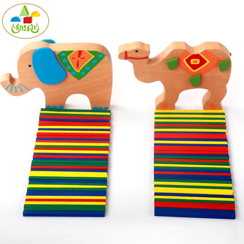 Милые Мультяшные животные развивающие балансирующие деревянные Математические
