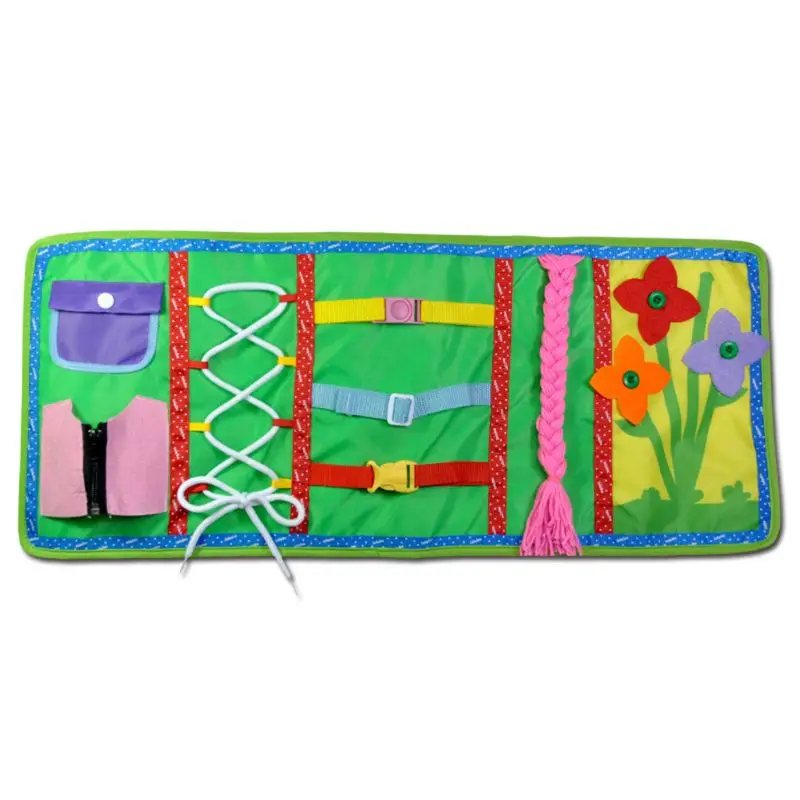 

Baby Busy Board Montessori Education Basic Skills Activity Board Learn to Dress 425F