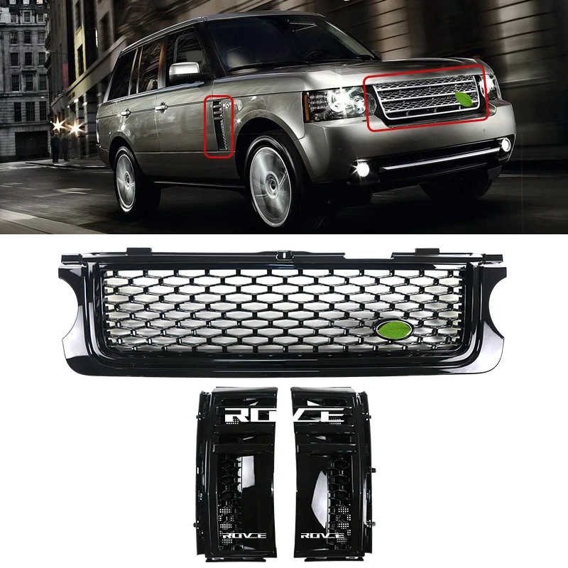 ROVCE передний бампер решетка ABS для Land Rover 2010-2012 RangeRover Vogue автобиография Стиль L322