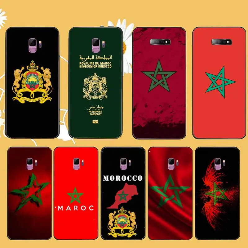 

Morocco Flag Coat Of Arms coque cover funda Phone Case For Samsung Galaxy S5 S6 S7 S8 S9 S10 S10e S20 edge plus lite
