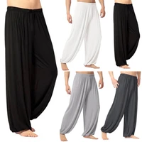 pants men casual solid color baggy trousers belly dance yoga harem pants slacks