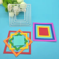5 layer square photo frame metal cutting template for diy scrapbook for card making embossing crafts photo album decoration