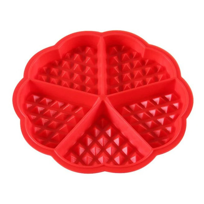 Форма в форме сердца для вафеля 5 ячеек форма духовки торта силиконовая украшение