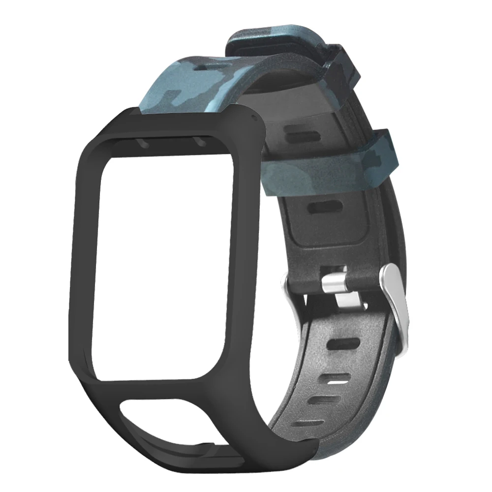 Новый гибкий сменный силиконовый ремешок для часов TomTom Runner 2 / 3 Spark/3 Sport GPS из ТПЭ