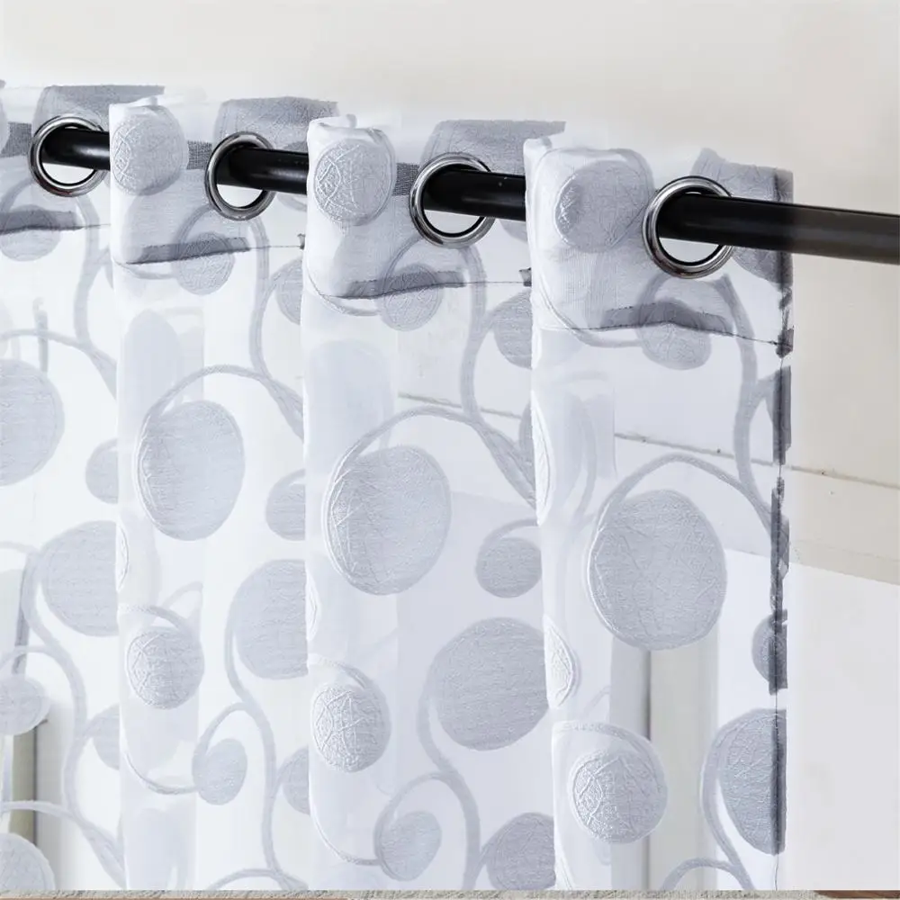 Геометрические прозрачные Занавески YokiSTG для гостиной спальни кухни современные