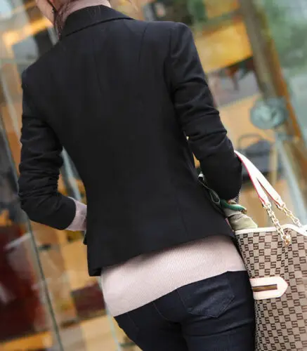 

Autumn Women's Fashion Slim Casual Business Blazer Suit Jacket Coat Outwear Black