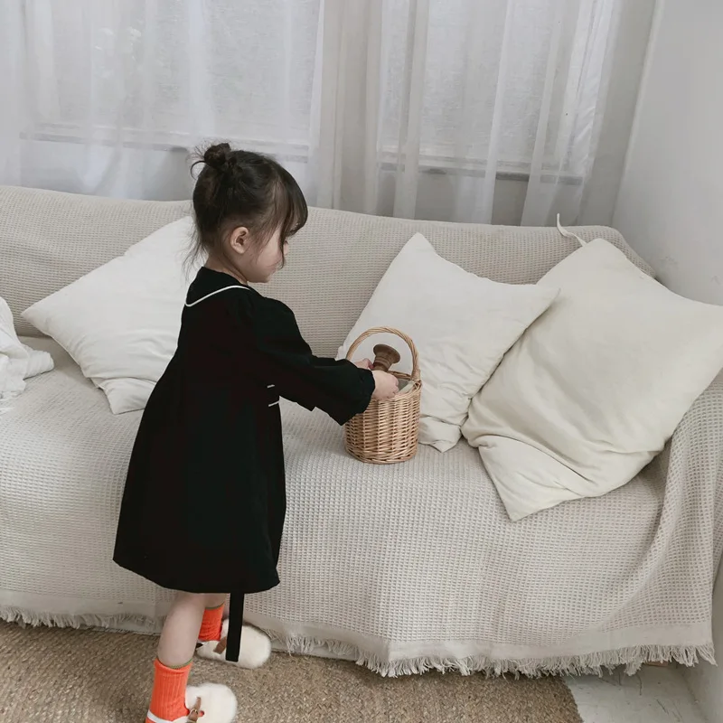 2019 Autumn New Korean Kids Girls Dress Elegant Toddler Princess Clothings | Детская одежда и обувь