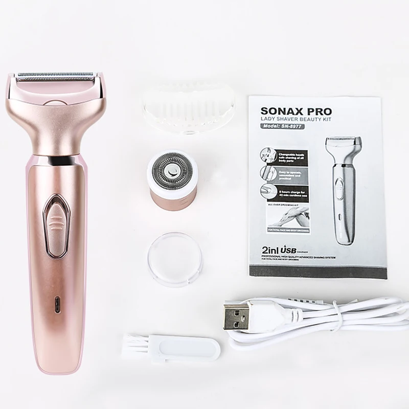 SONAX PRO многофункциональная 2 в 1 Женская бритва перезаряжаемая электрическая бритва бикини триммер портативная бритва Набор