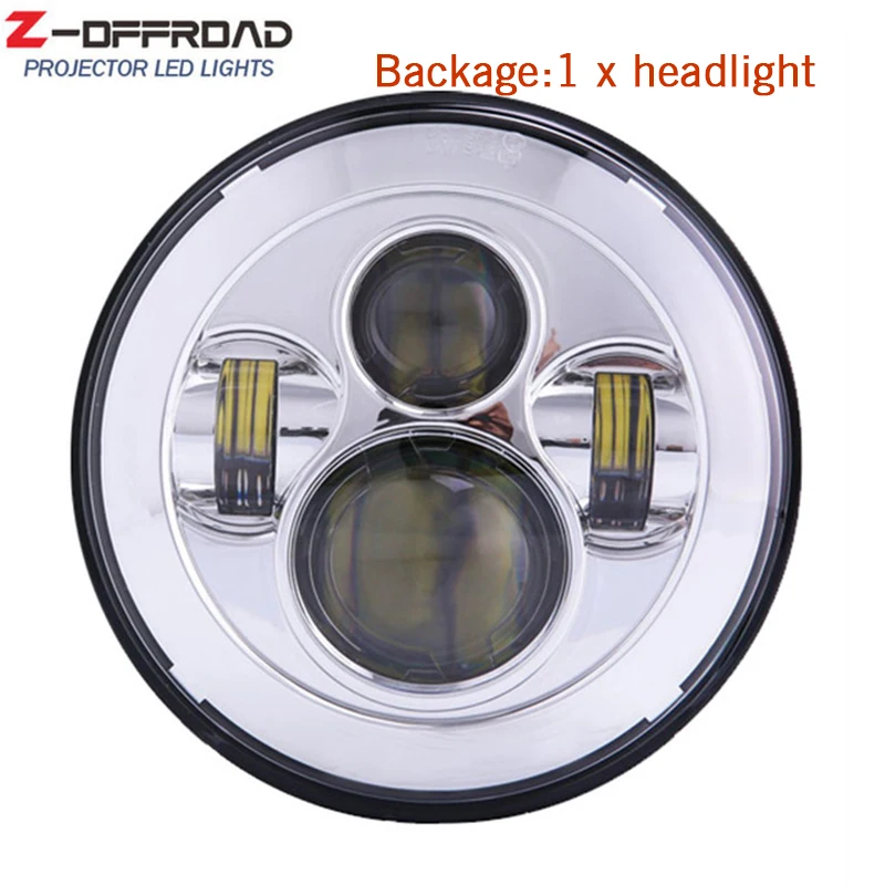 A-1xheadlight 2xFor Lada 4x4 urban Нива УАЗ suzuki samurai 7 дюймовый светодиодный фар с Halo кольцевая фара Замена для мотоцикла - Цвет: A-1xheadlight