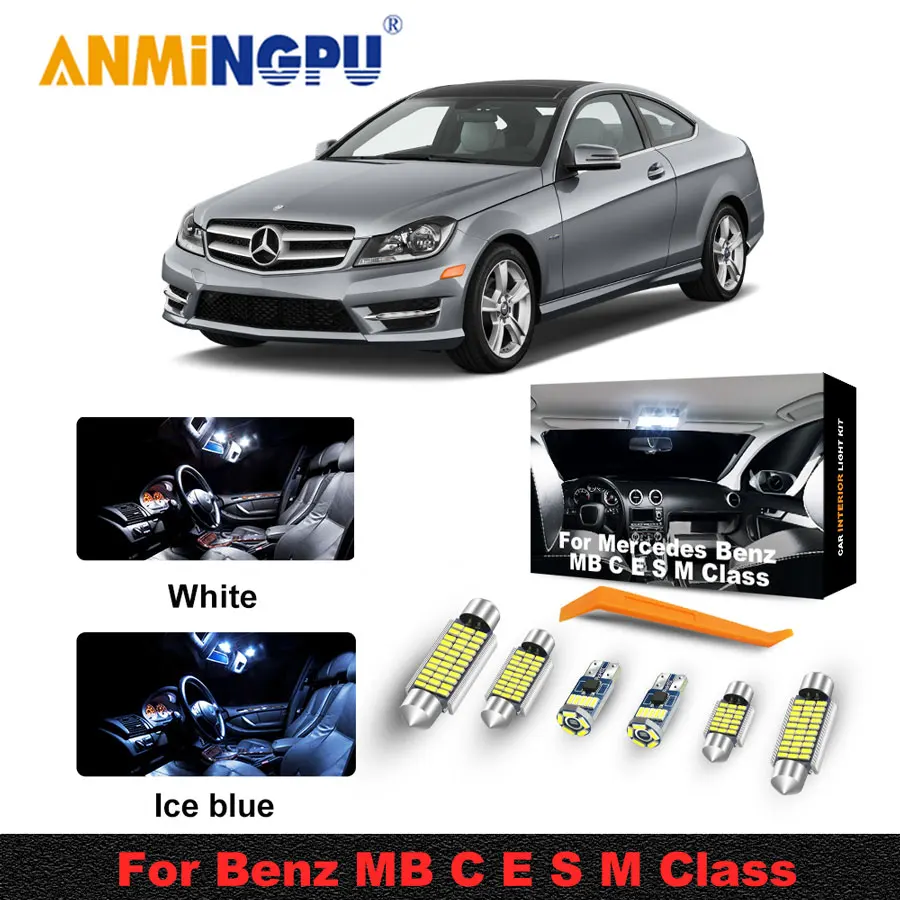 ANMINGPU для Mercedes Benz MB C E S M Class W202 W203 W204 W210 W211 W212 W220 W221 Светодиодная лампа освещения