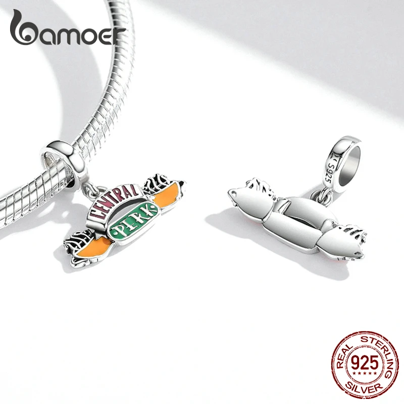 Bamoer 925 пробы Серебряный кулон в виде флакона йогурта для друзей форме перка