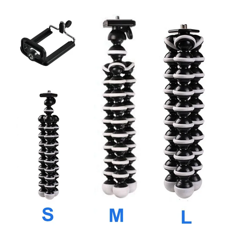

For GOPRO SLR Digital Camera Cell Phone Flexible Octopus Tripods L M S Size Stand Holder Tripod with Phone Bracket
