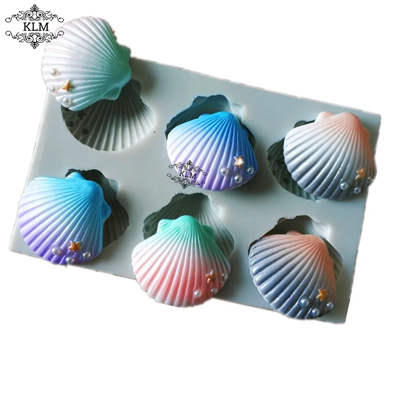 Новая силиконовая форма KLM в виде раковины гребешок инструмент для украшения