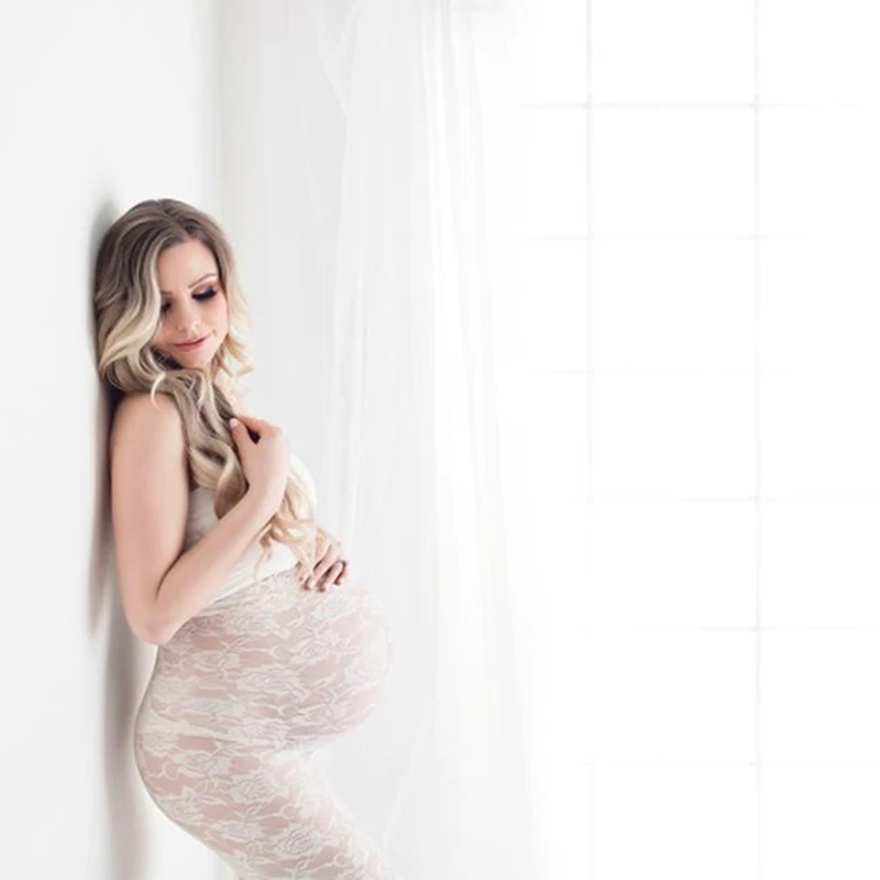 Платья для беременных с открытыми плечами Сексуальное Кружевное облегающее