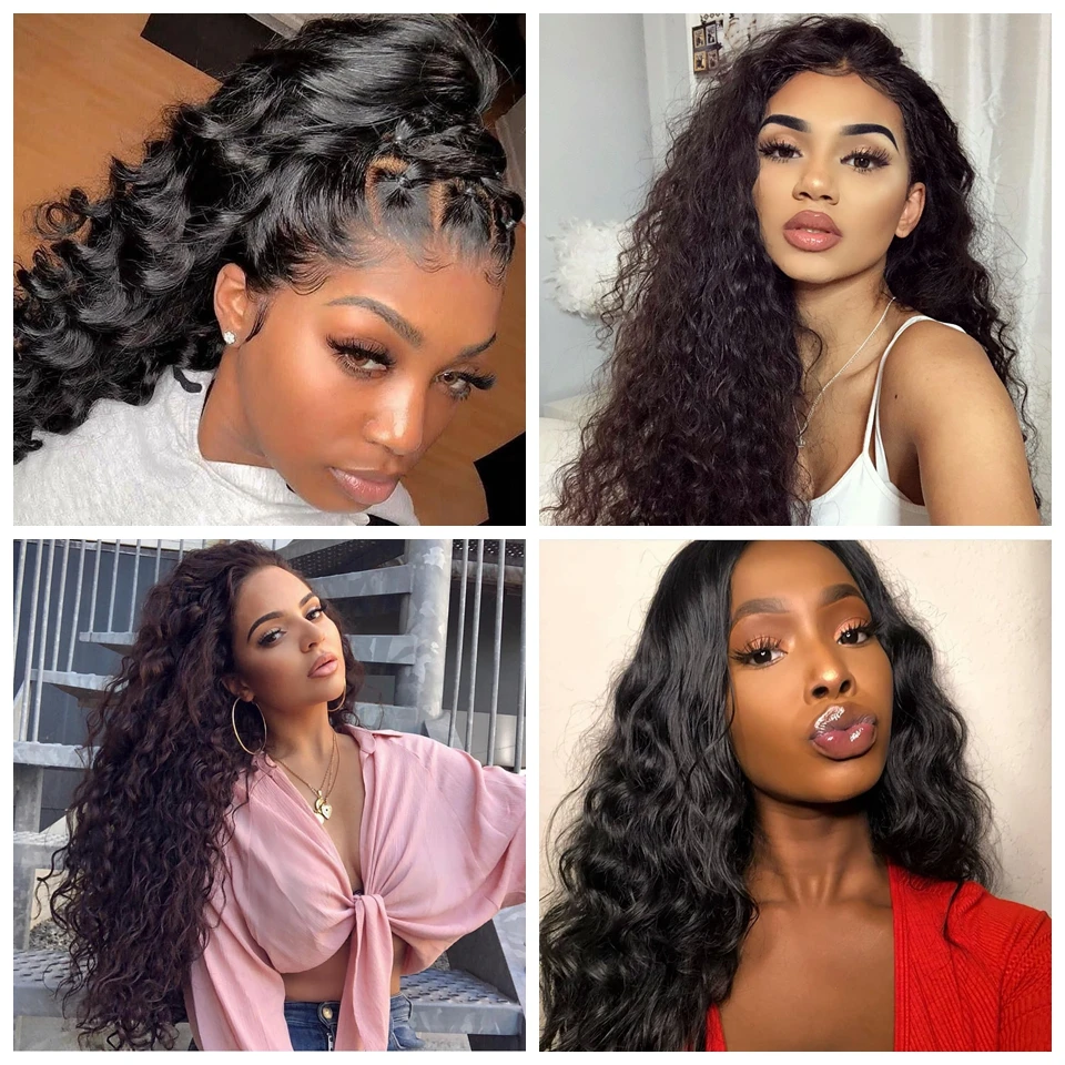 Ali Grace Hair 13*4 фронтальные парики шнурка перуанское неплотное переплетение 13*6 фронтальные парики шнурка 360 кружевных фронтальных париков предварительно сорванные волосы remy
