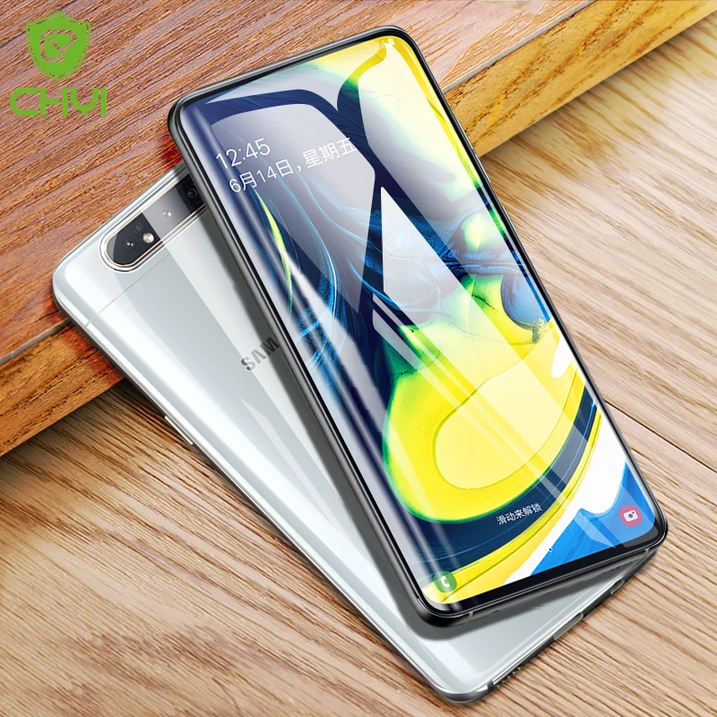 Изогнутая 3d пленка CHYI для Samsung A80 Galaxy A90 защитная нано Гидрогелевая с полным