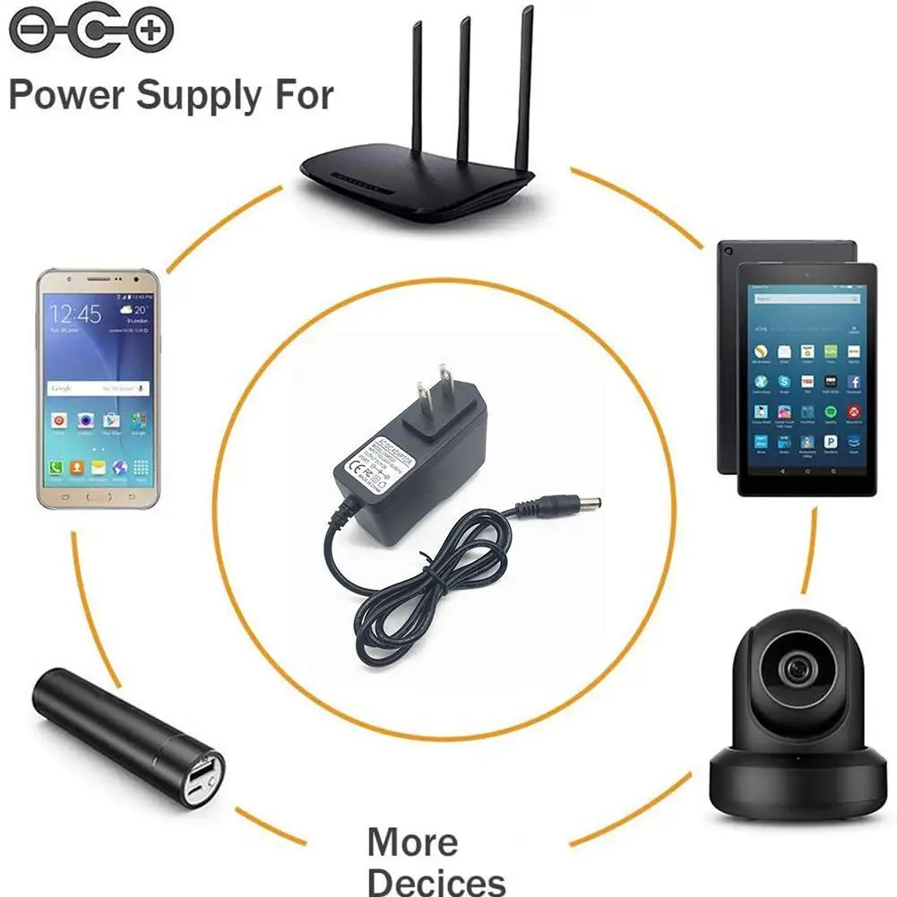 

Volt 2A Main Power Supply Charger Adapter AC To Plug Universal Pin 3 5 or 3 DC HDMI-compatible Auto Port Black Volt Charger