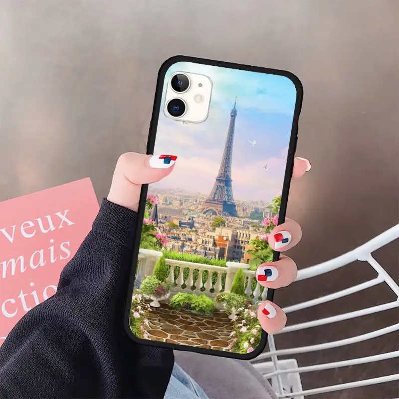

Love Paris Eiffel tower France Phone Case for iPhone 11 12 pro XS MAX 8 7 6 6S Plus X 5S SE 2020 XR