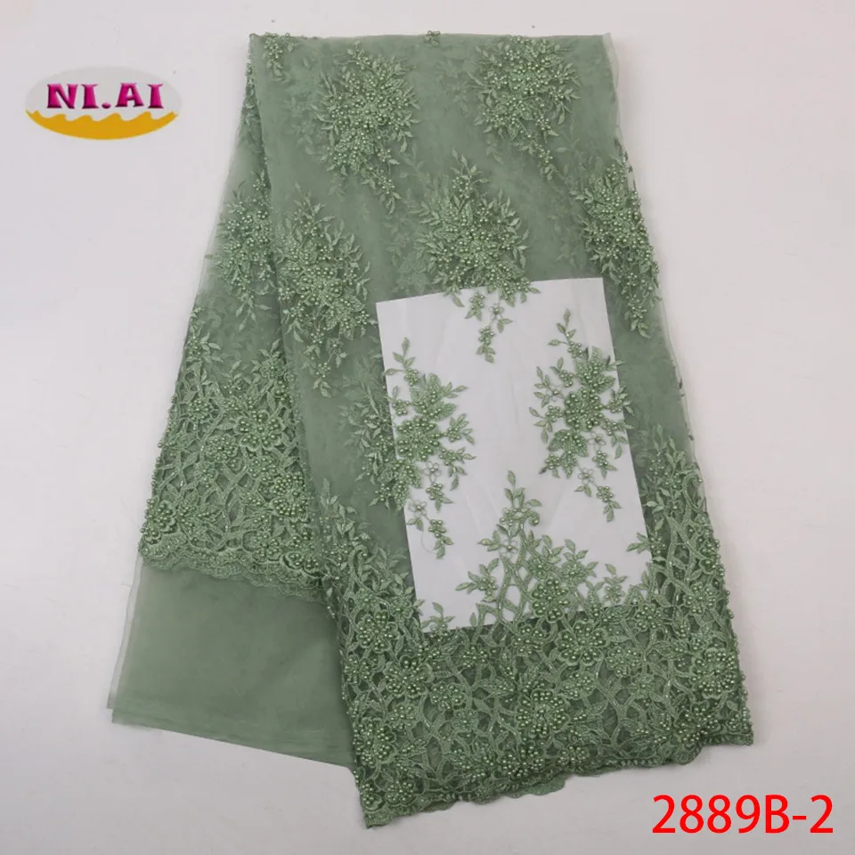 NIAI вышитое кружево в нигерийском стиле ткани африканская Свадебная кружевная ткань для невесты высокое качество Французский Тюль кружевная ткань XY2889B-2
