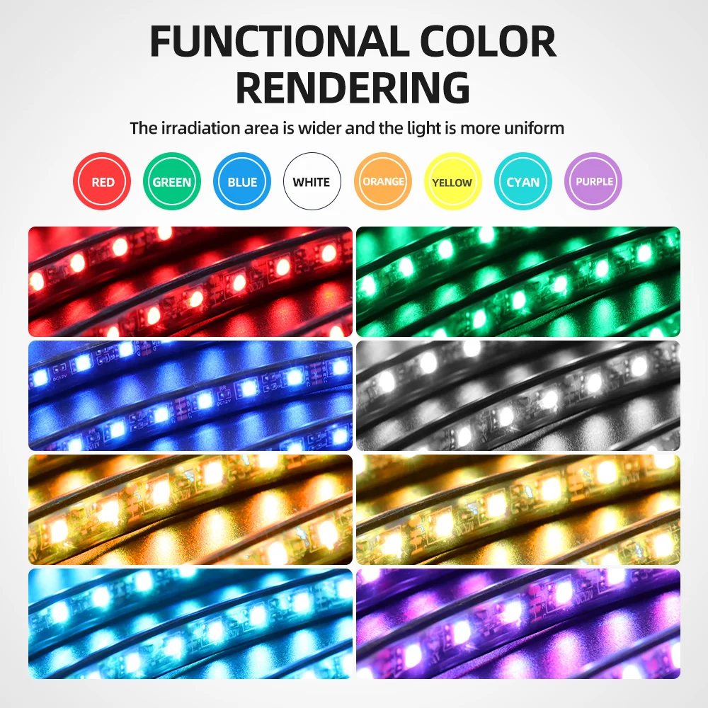 CROSSFOX автомобиль RGB светодиодный светильник подсветка днища водонепроницаемый