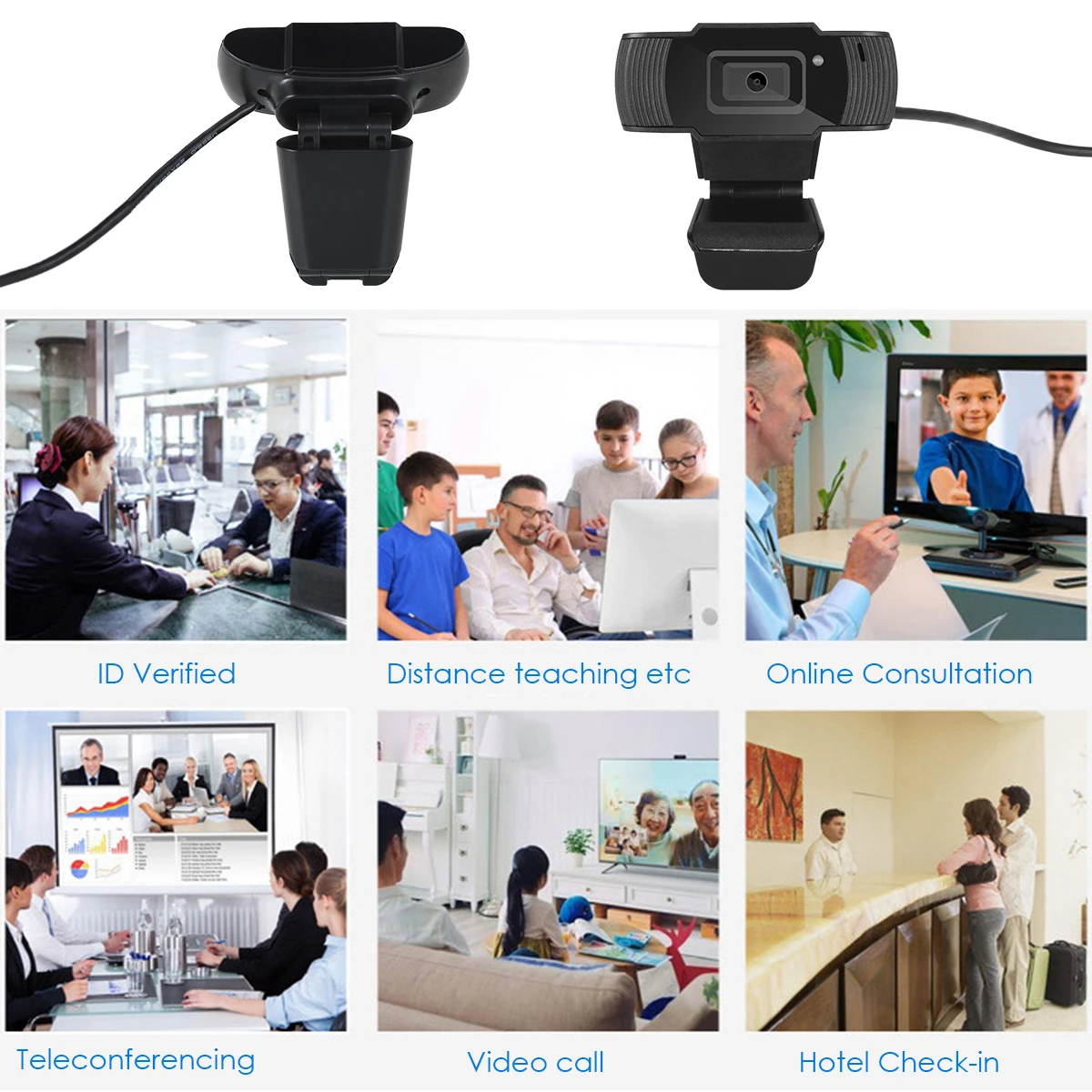 

Web Camera Laptop Computer USB Driver-free Webcam with Mic 1080P for Teleconferencing Live Streaming