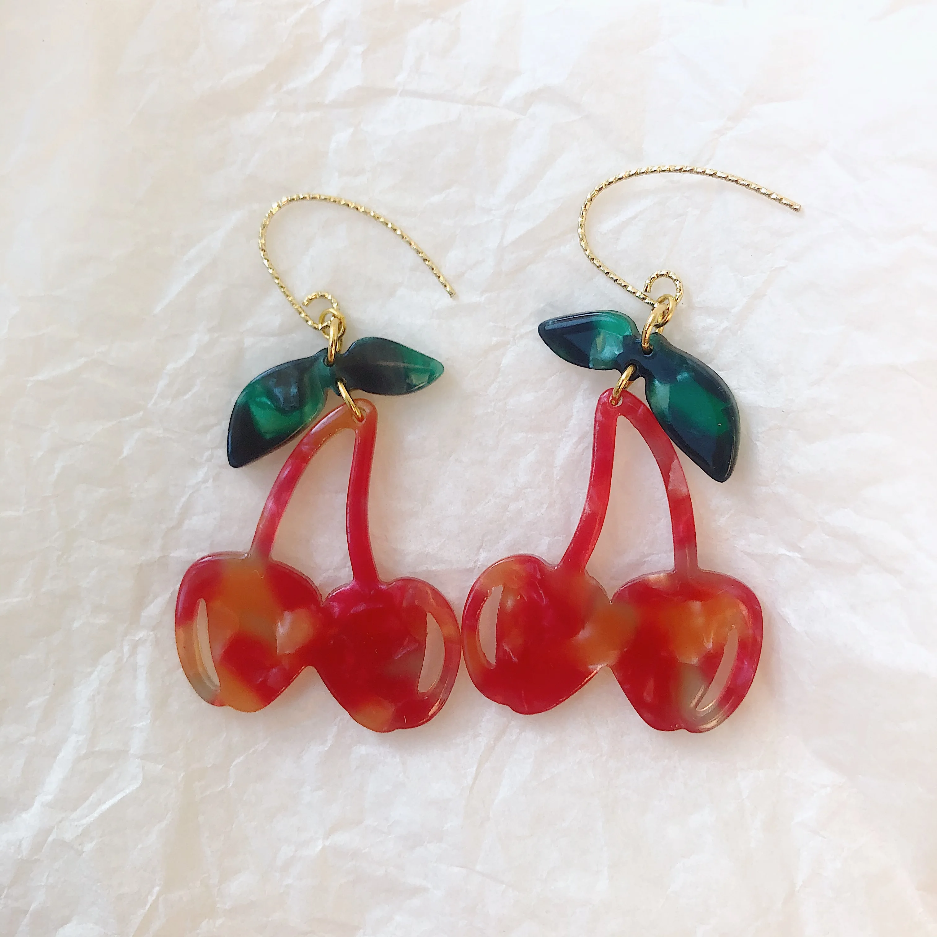

Red Cherries Earrings Fruit Picking Season 2021 Trendy New Products Country Fashion Interesting Girls Jewelry