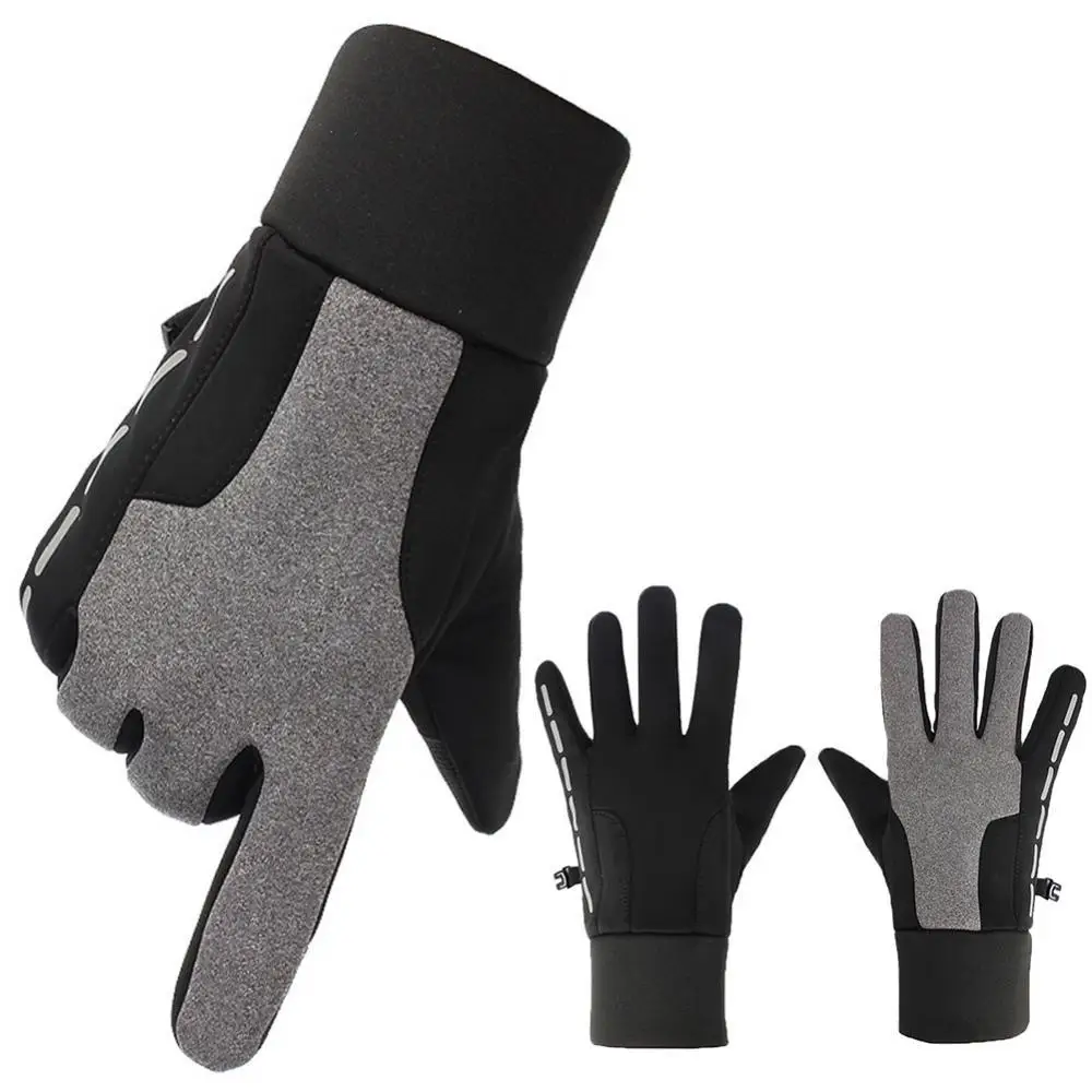 

Autumn Winter Windproof Fleece Full Finger Motorcycle Bicycle Cycling Protection Gloves Cycling Gloves Motorcycle Parts
