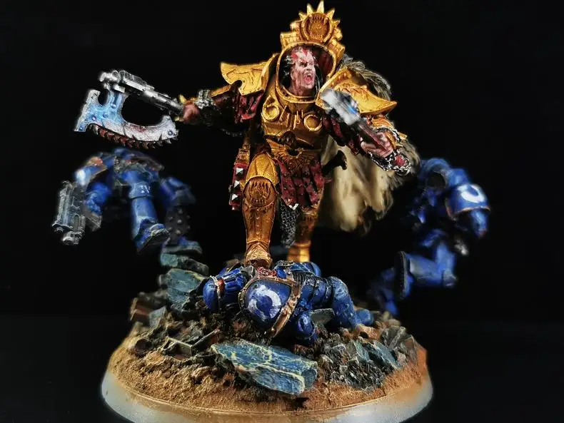 Модель для военных игр Hammer 40K Ghazghkull Mag Uruk Thraka Orcs Waaagh Boss уже нарисованная