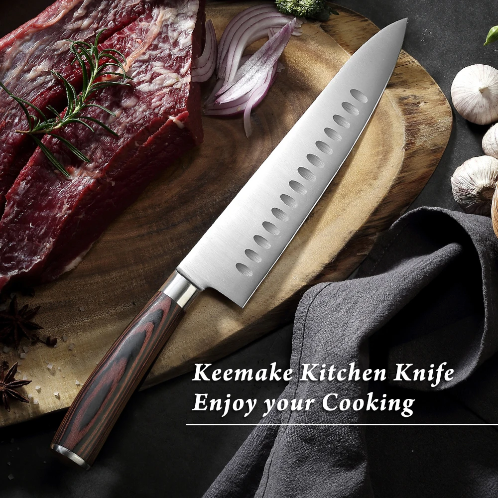 KEEMAKE профессиональный нож шеф повара 8 5 &quot немецкие кухонные ножи с лезвием из 1
