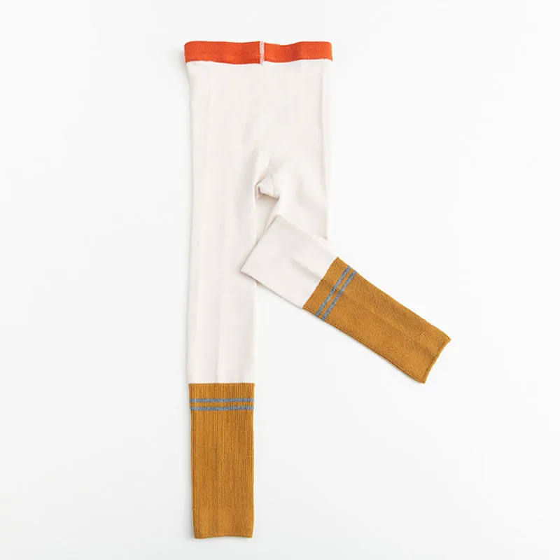 SLKMSWMDJ/осенне зимние повседневные детские штаны с двойной иглой модные леггинсы