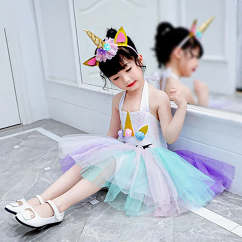 Детские костюмы для косплея принцессы целостии на день рождения единорог