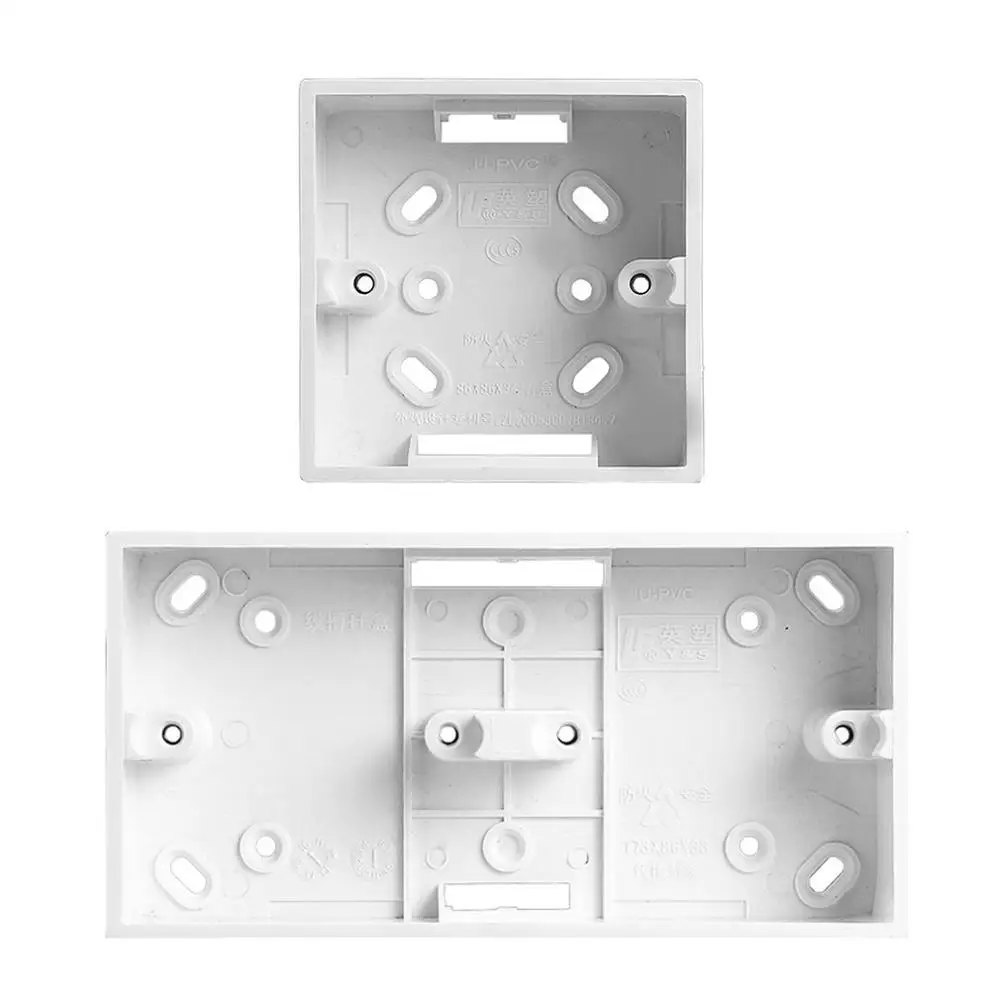 Socket Back Box Switch Box PVC Flame Retardant 86 Single Wall Socket Cassette Panel Base Junction Box