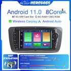 Автомобильный DVD-плеер 2DIN, 4G + Wi-Fi, Android 11,0, для Seat Ibiza 6j, 2009, 2010, 2011, 2012, 2013, 8 ГБ, навигация, GPS, Carplay, радио, аудио, DSP
