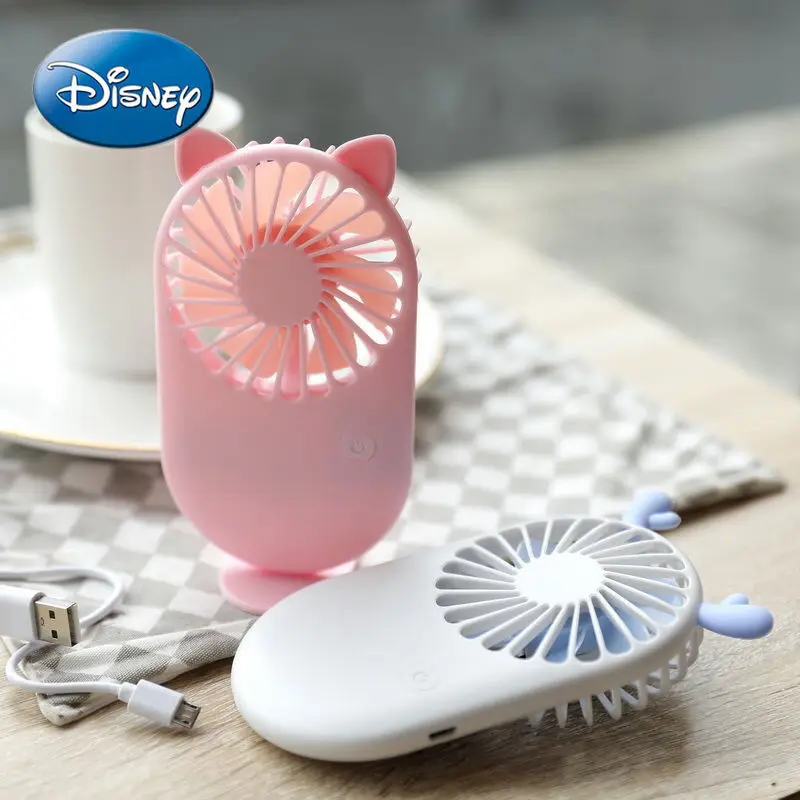 Disney Usb Silent Fan Mini Cute Pocket Handheld Fan Student Rechargeable Portable Desktop Fan
