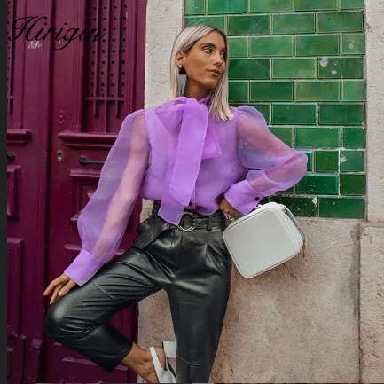 Английская винтажная прозрачная блузка кимоно из органзы женская модная рубашка