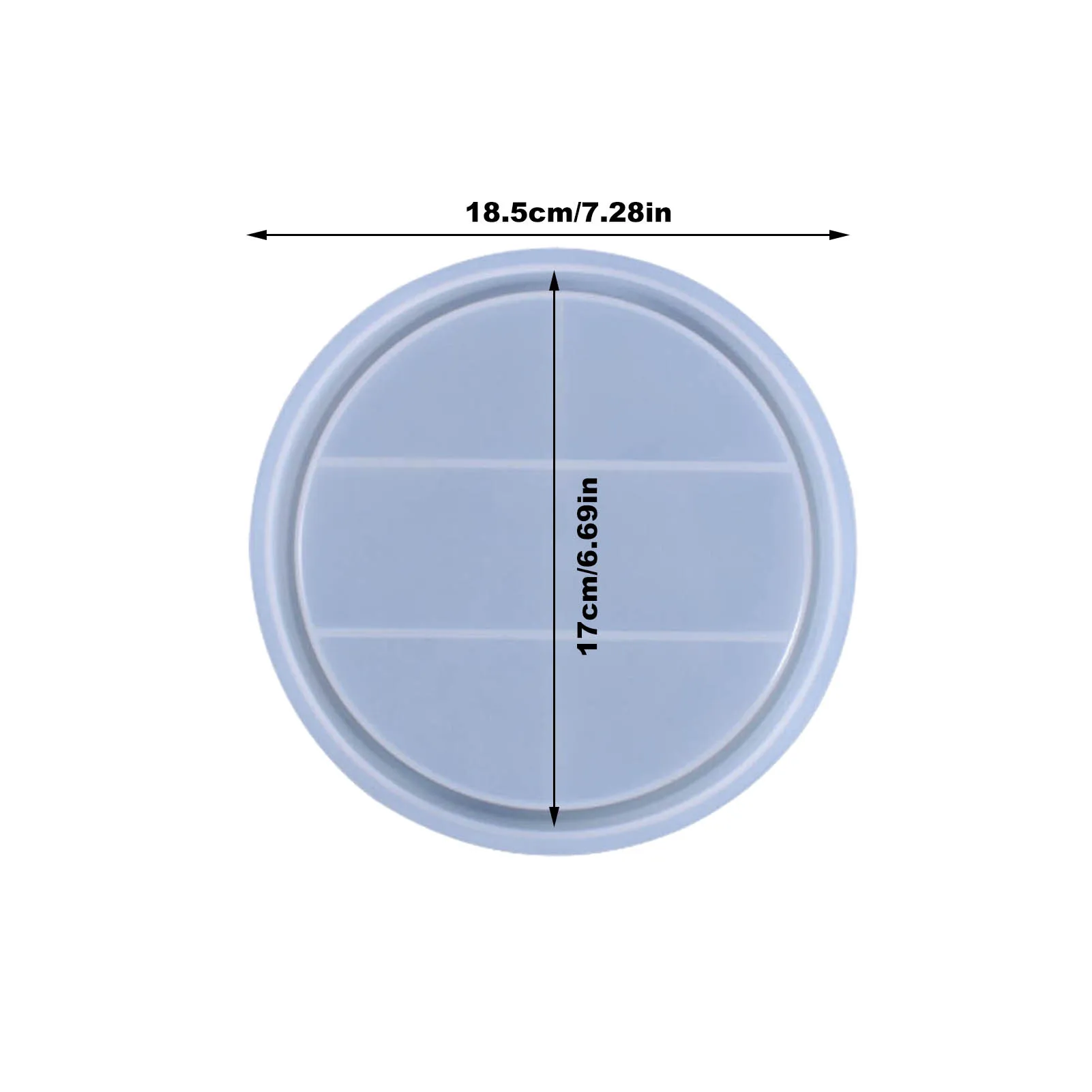 

DIY Crystal Epoxy Mold Fruit Meal Round Tray Multi-purpose Practical Serving Tray Mold Platter Silicone Mold For Snack Plate