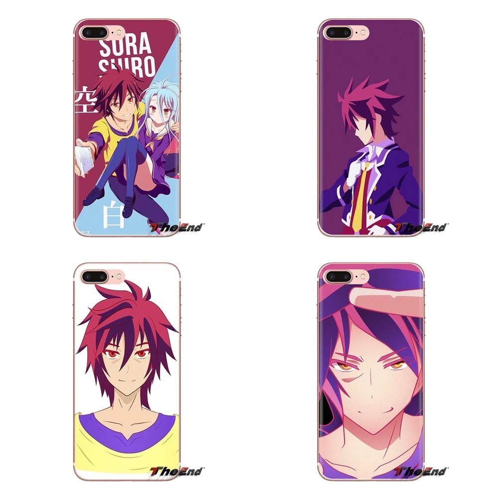 Мультфильм нет игры жизни Sora прозрачный мягкий чехол для Xiao mi 4 5 5s 6 A1 A2 5X6X8 9 Lite SE Pro