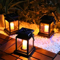 led candle light solar panel garden light outdoor waterproof for decorate garden yard dinner tree party holiday clip hang lamp